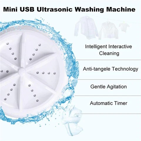 Smart portable ultrasonic dish washer/laundry machine