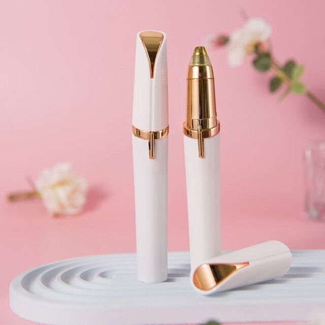 Electric Painless Eyebrow Trimmer Scissors Hair Remover