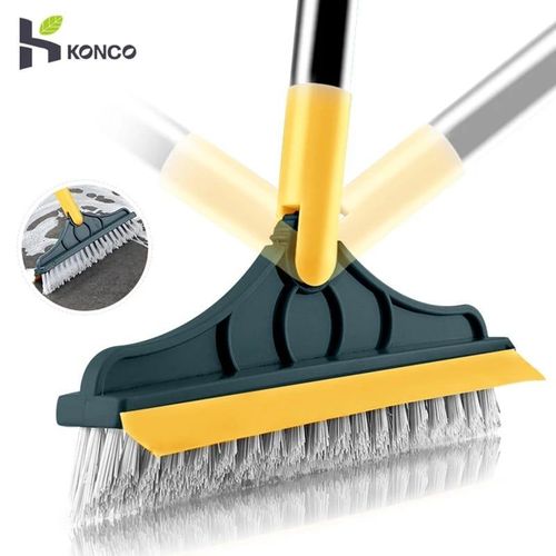 2 in 1 Floor Seam Scrubbing Brush With Long Handle