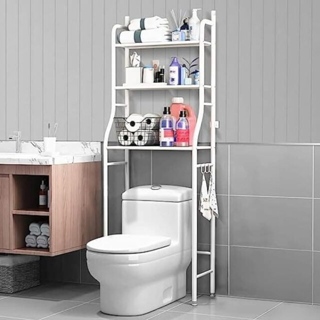 Over the Toilet organizer stand