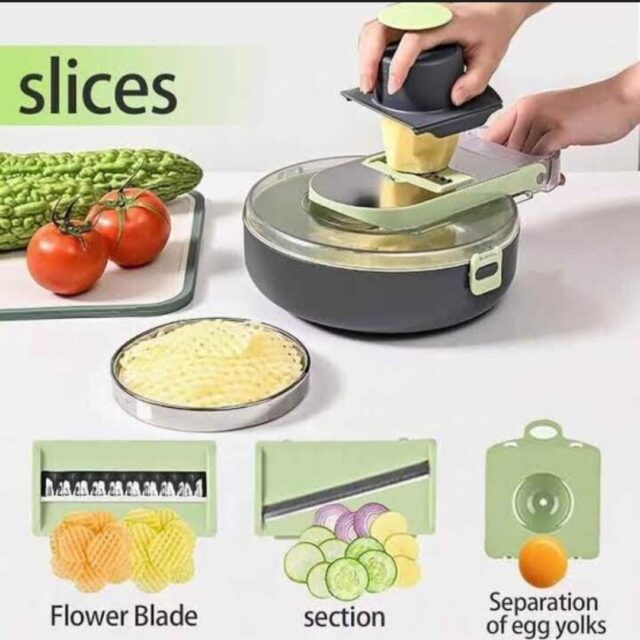 Multi-functional 9pcs Vegetable Chopper/Cutter