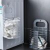 Wall Mounted Laundry Hamper for Dirty Clothes, Storage Basket Hanging, Toiletry Organizer Basket