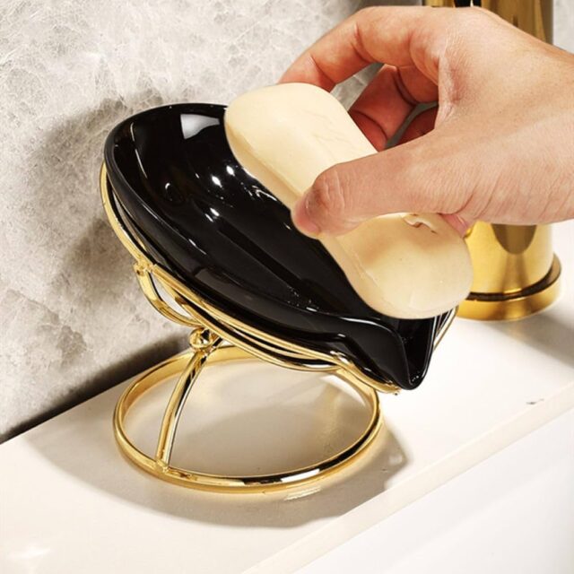 45 Degree luxury design soap stand Soap Dish with Drain Soap Box Soap Holder