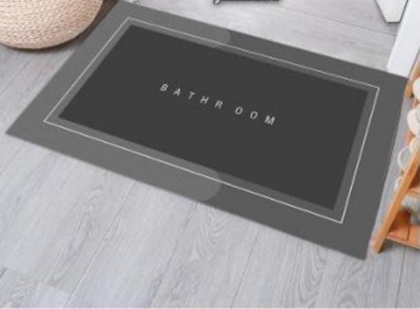 Anti-Slip Bathroom Mat Rubber Underside Quick Drying Mat