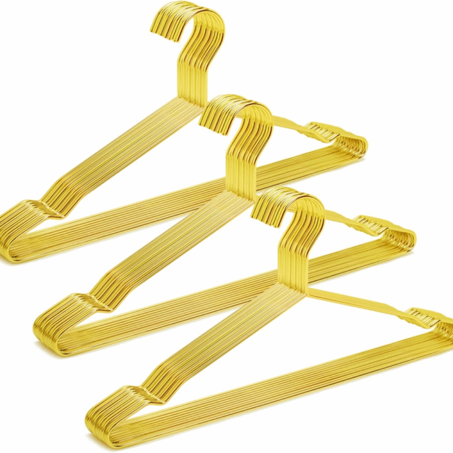 10pc Luxury Anti-slip Stainless Steel Gold Clothes Hangers Coat Hangers