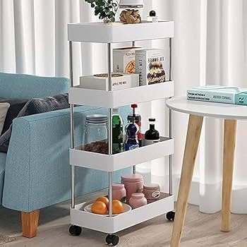 Multipurpose storage rack with wheels.