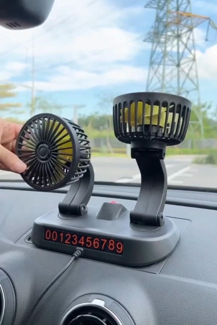 Double Headed Car Fan