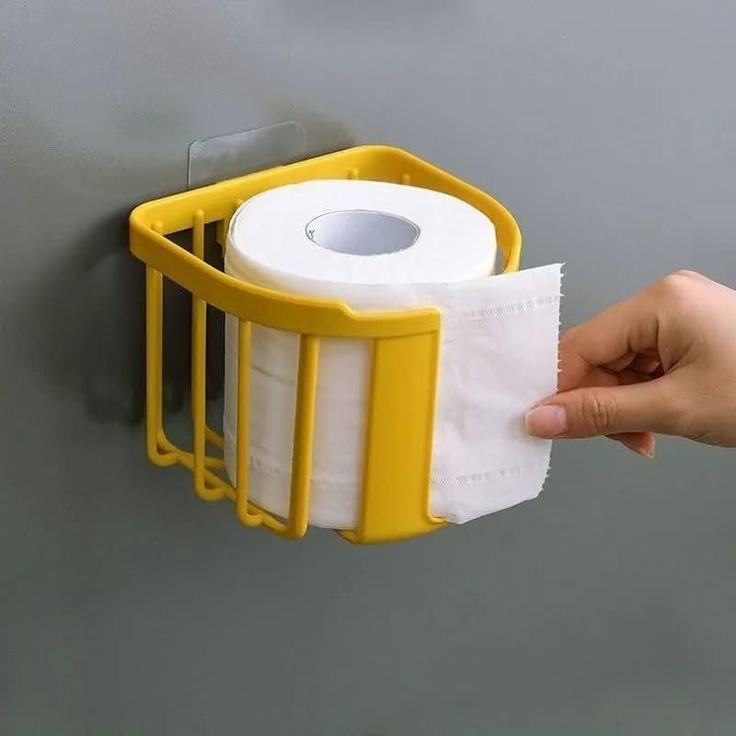 2pc Punch-Free Toilet Paper Holder