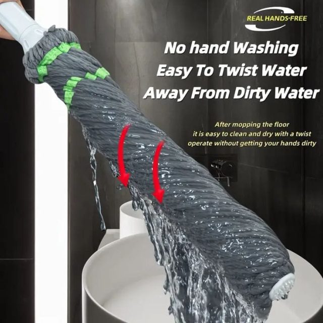 Twist Mop – Easy Wringing for Faster & Effortless Floor Cleaning