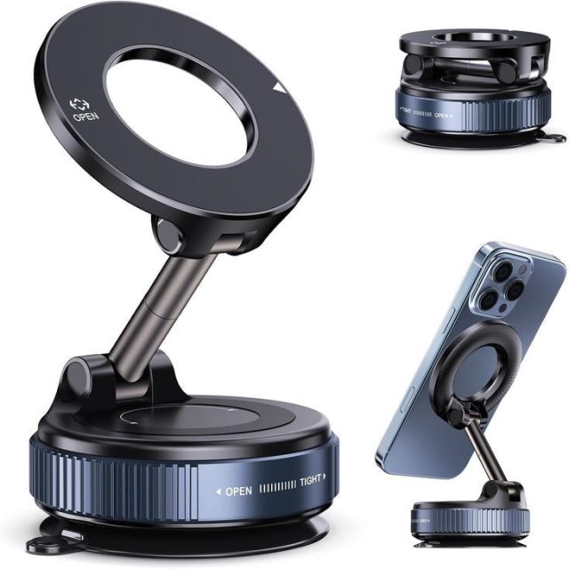 Magnetic Suction Phone Holder – Strong, Secure & Hands-Free Convenience