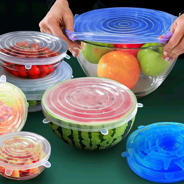 6-Piece Silicone Food Covers – Keep Food Fresh & Protected